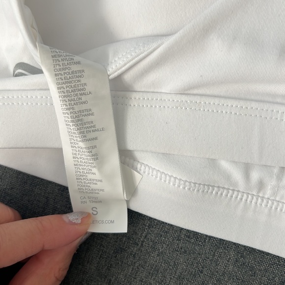 White fabletics sports bra with multicolor straps - Picture 7 of 11